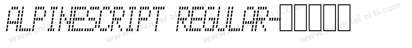 AlpineScript Regular字体转换